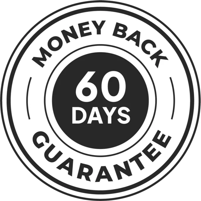 Sixty day money back guarantee seal